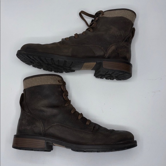 Merrell Women’s Size 9 Ankle Bootie Style Brown Leather Boot Wool Blend Lining - Picture 2 of 7